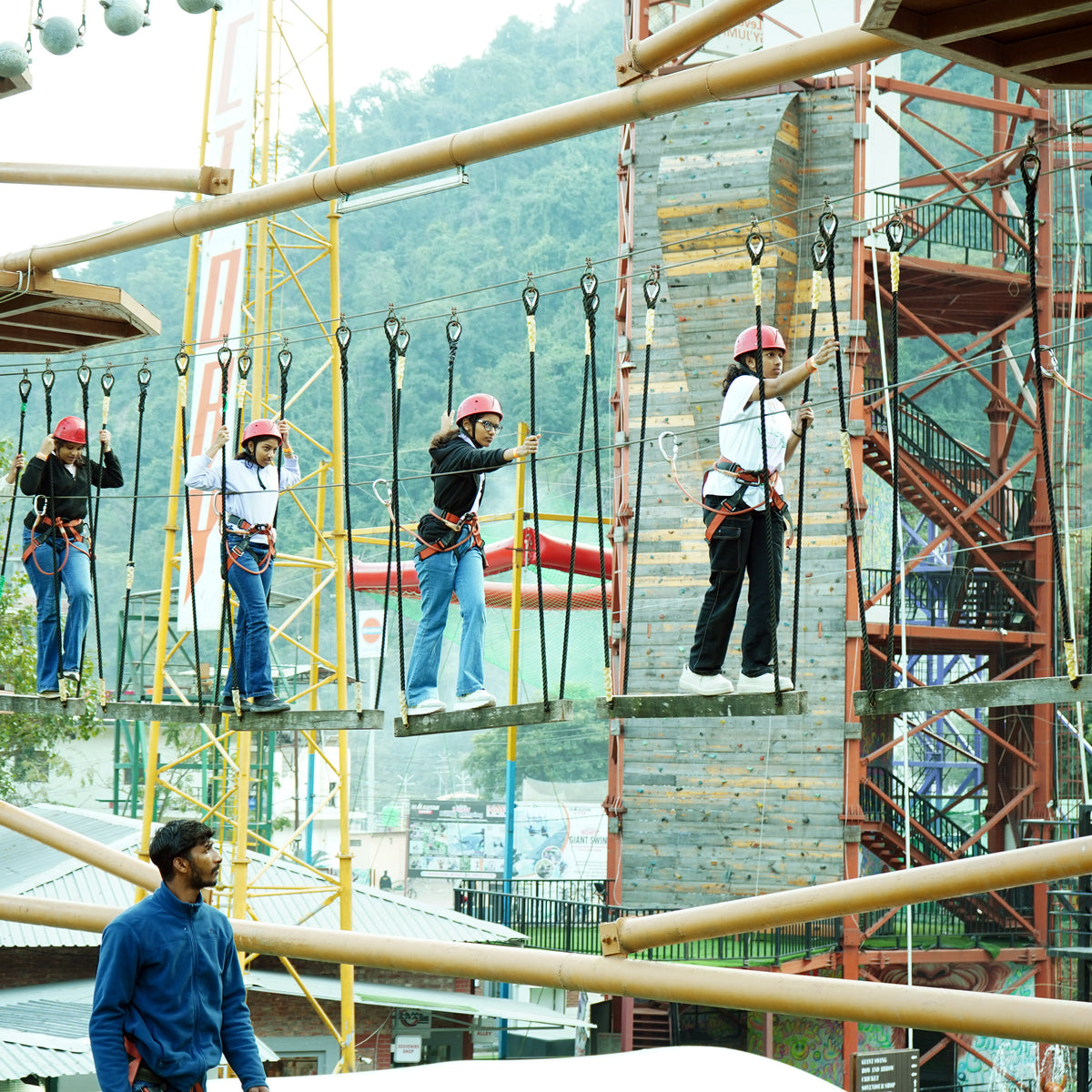 Rope Course Adventure Activity in Rishikesh | Thrill Factory