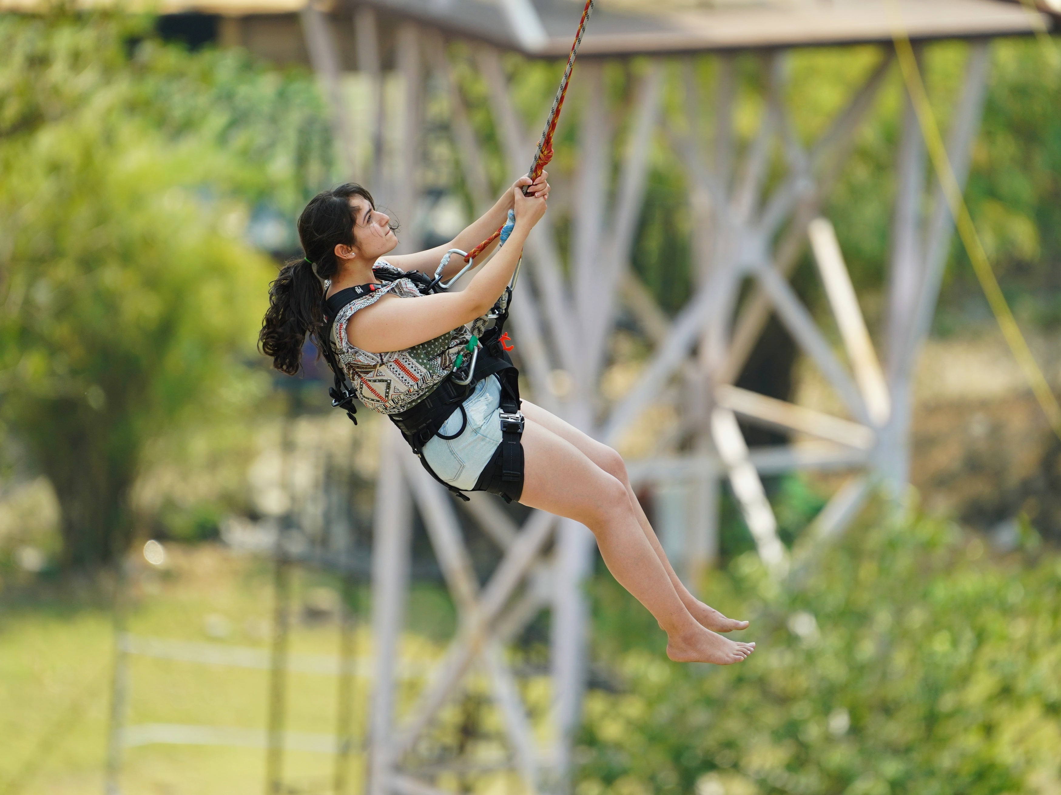 Bounage Rope Rope Bungee in Rishikesh | Thrill Factory